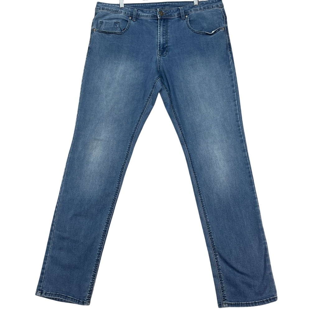 Buffalo David Bitton Adam Slim Stretch Mens Jeans Size 38x34 Blue Denim